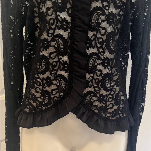 New Elegant Black Lace Top size M - Picture 3 of 5